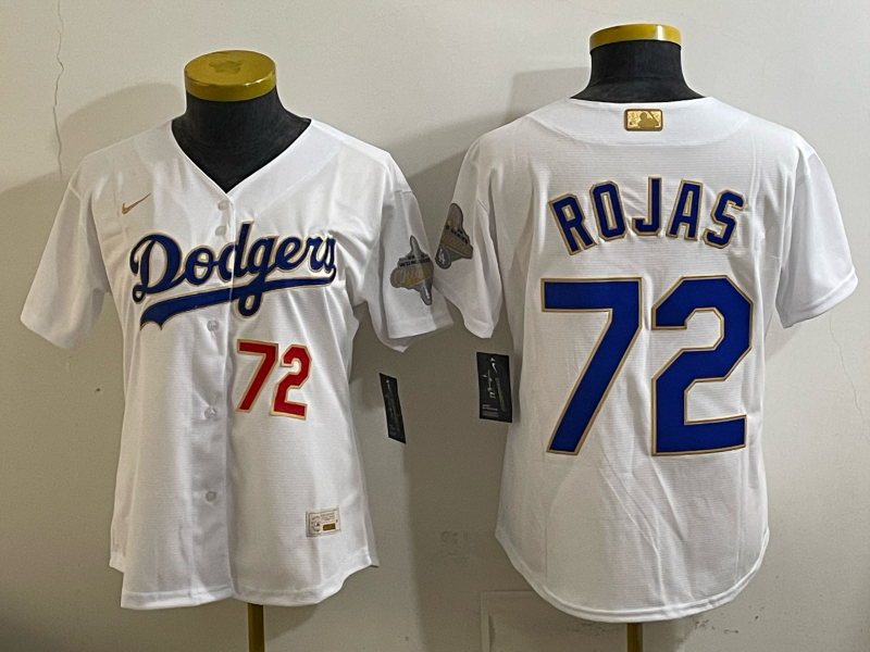 WOMEN Los Angeles Dodgers #72 Rojas white Game 2026 Nike MLB Jersey 0419206